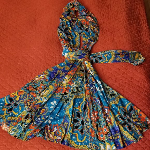 Ravon Infinity Knee Length Dress by Von Vonni One Size Multi-Print Many Styles - Picture 4 of 9